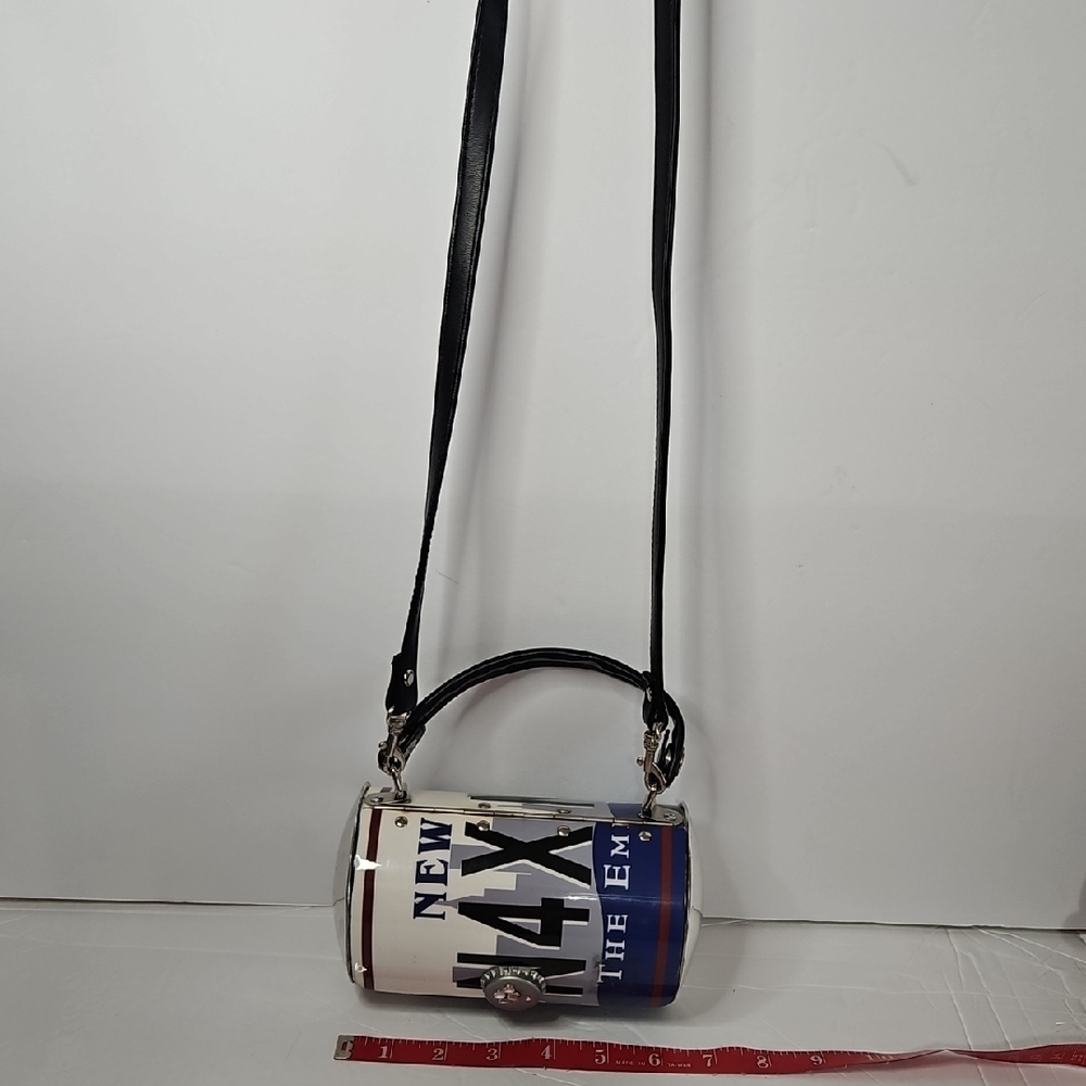 Vintage 80s Mock NY Licensce Place Barrell Bag